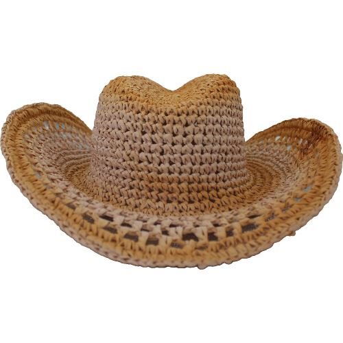 Women's Crochet Cowboy Hat
