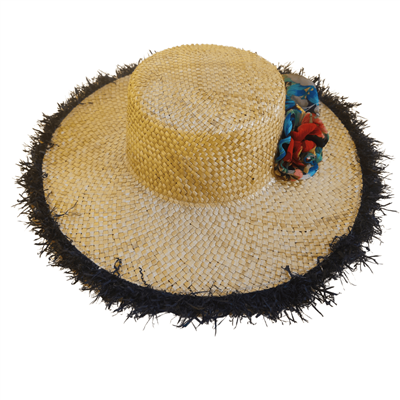 Women's Hand-Woven Raffia Straw Hat Sun Summer Panama Hat